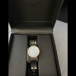 Movado Watch Esperanza blue pearl face